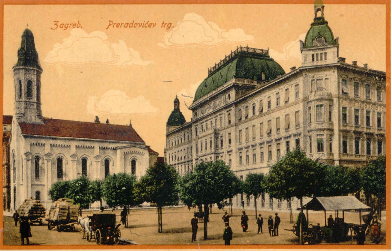 Trg Petra Preradovića oko 1910. godine
